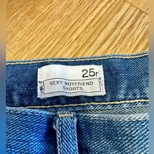 Womens Denim Boyfriend Shorts